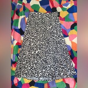 LOFT Animal Print Slip Skirt